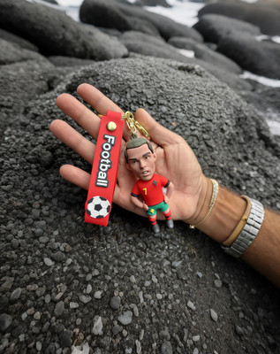 Rozti football player 3d stylish keychain Key Chain