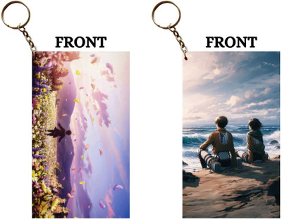 Hariyaali Enterprises LLP Attack On Titan EREN AND MIKASA FOR EACH OTHER Unique Style 2 pcs Combo Key Chain