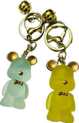 GKM Stylish Transparent Bear Bunny combo set keychain Key Chain