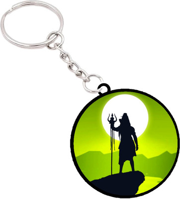 VINODHANA Shiva Keychain /Round Shape Double side printed (01) Key Chain