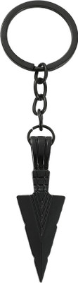 RV Mart Spear Arrow Shape Black Metal Keychain Key Chain Car Bikes Key Ring Key Chain