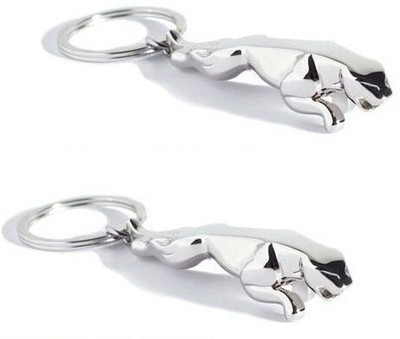 NI Marketing Jaguar Shaped Stylish Key Chain(Silver)