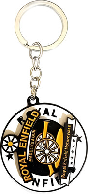 Shining Gift Royal RE Bullet Classic Metallic Rotating Key chain for Bike (White Multicolor) Key Chain