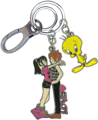 HANDSOME ISK Beautifu Romentic Couple Love With Tweety Locking Lock Key Chain