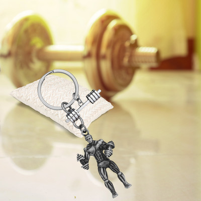 M Men Style Fitness Gym Keychain Bodybuilder Motivational Workout Keychain Key Chain