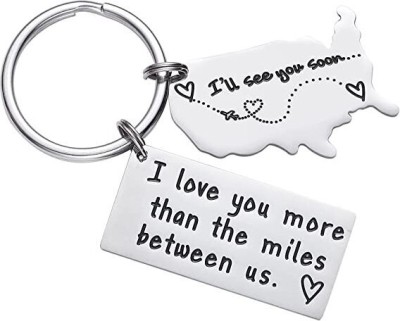 Dattatreya Collection I Love You More Than The Miles Between Us perfect gift for your partner Key Chain