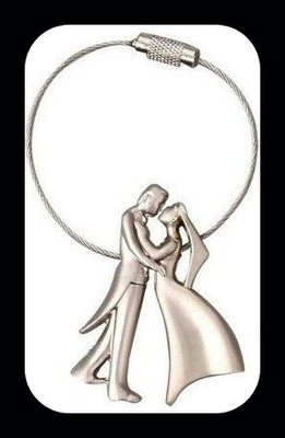 Meeko.com Very Romantic Ball Dancing Couple Valentine Gift Wire Premium Key Chain