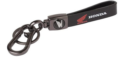 gtrp Honda Shine Long Leather Key Chain, Key Ring with Metal & Leather02 Key Chain
