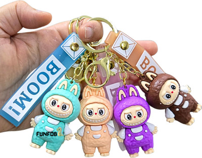 Funfob Labubu Keychain 1pc Random For Boys & Girls (Labu Boom Strap Random) Key Chain