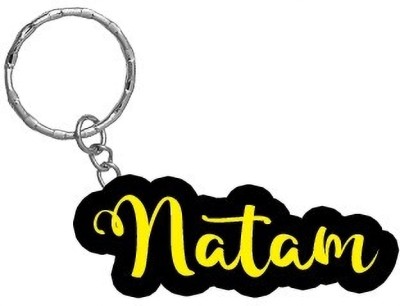 SY Gifts Natam Name Black Yellow Name Keychain Key Chain