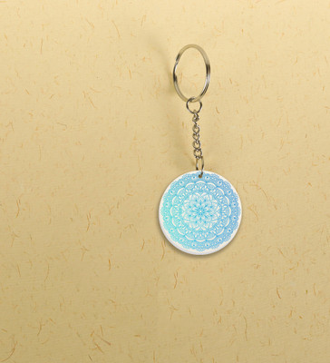 Special Trend Hub Serene Mandala: Printed Round Keychains Pack of 2 Key Chain