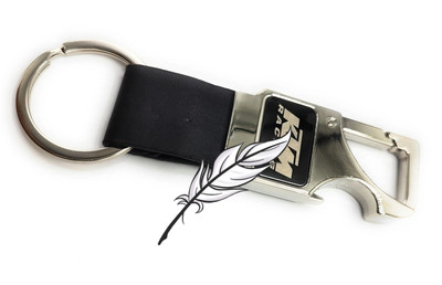 Jainzon Metal Leather Opner Keychain for KTM DUKE Bikes Black Colour-S212 Key Chain