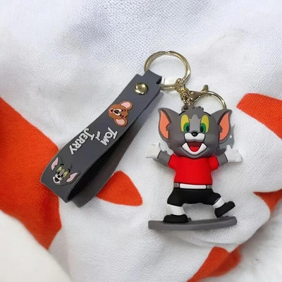 BBG FK_Tom Cat skating attractive 3D pvc keychain for cartoon lovers Key Chain