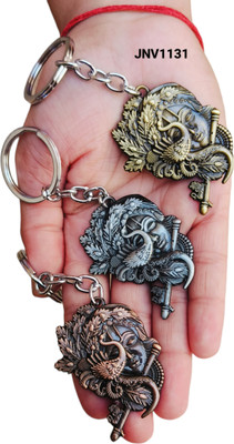 JNV Jai Shri Krishna Face Metal Keychain (Multicolour) Key Chain