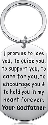 Dattatreya Collection Godparents Promise To Godchild Keyring Perfect Gift Key Chain