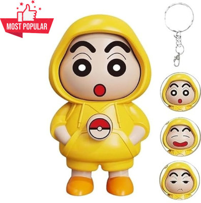 crockdile Shinchan Rotating Face Keychain – 3 Expression Changing Faces | Key Chain