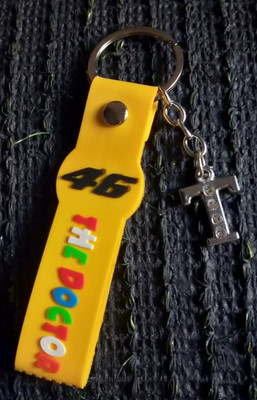 Meeko.com T Letter With Vr46 Patti Key Chain 1s Key Chain