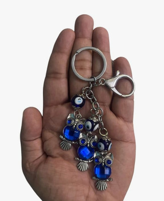Shree Empire EVIL EYE KEYCHAIN WITH 3 OWL Key Chain