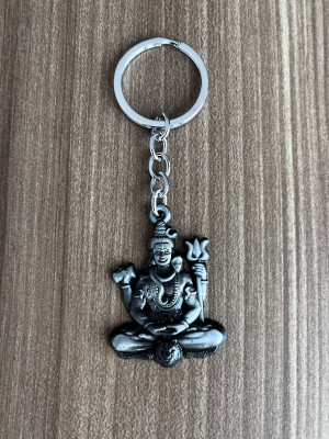 BLESSINGS Shiv Grey Metal Key Chain