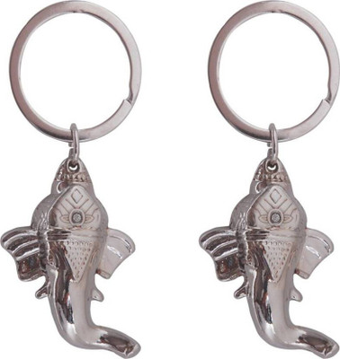 Blue Aura Combo Set of Lord Ganesha Face Key Chain