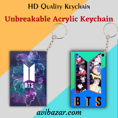 Avi enterprise Bts Keychain Hd Printed Bts Army Keychain For Bts Lover ( ACR 08 ) Key Chain