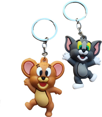 JNV Cute Soft Rubber 3D Cartoon Character Keychain For Couples | Kids | Key Chain