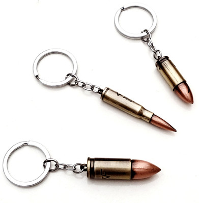 ADOREAL BULLET KEYCHAIN AND KEYRING PACK OF 3 ORIGINAL RIFFLE GUN BULLET 3D Key Chain