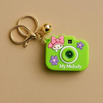 Keycharm Creative Simulation Projective Camera Shaped Keyring for Girls | Cute & Soft Key Chain