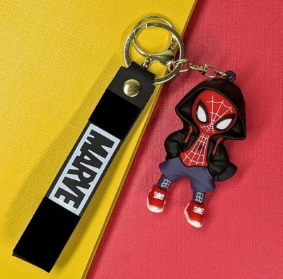 buy blitz SpiderMan Cartoon Characters Keychain for Girls Boys, Cute Silicon Keychains 3D Key Chain