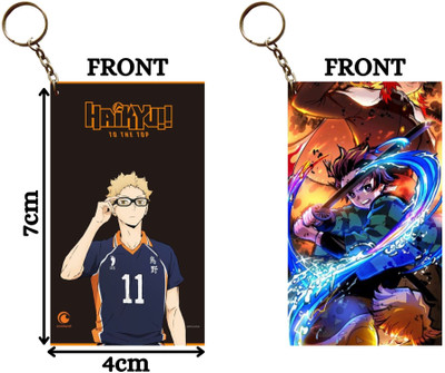 Hariyaali Enterprises LLP TSUKISIMA BRILLIANT X TANJIRO SWORD SWING Unique Style 2 pcs Combo Key Chain