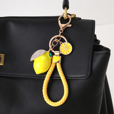 Salty Zestie Lemon Bag Charm - Yellow Key Chain