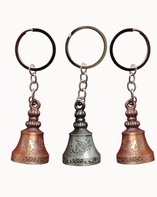 Wonderwhimzy Combo of 3 Bell Keychain Tibetan Keychain Guardian Key Chain Bell Ring Bell Key Chain