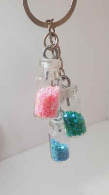 mihir creation Drift bottle with glitter of combo 3 Key Chain