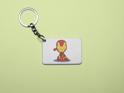 REVAMAN I-ron-man posing - Printed acrylic animated Keychain(Pack Of 2) Key Chain