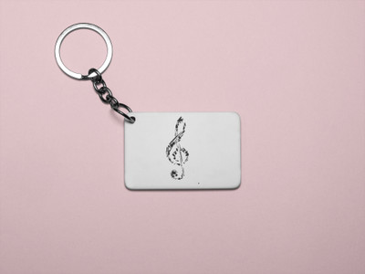 DOGAR ESSENTIALS Musical notePrinted Acrylic Keychain (Set of 2) Key Chain