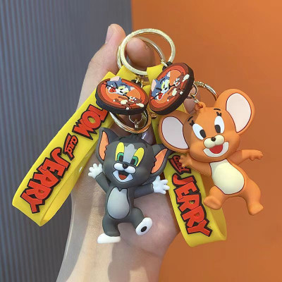 GT Gala Time Combo of Tom & Jerry Cute Cartoon Character 3D Key Chain Metal Key Ring Girl Boy Key Chain