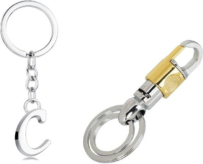 Mundkar Gold Hook & Alphabet - C Key Chain