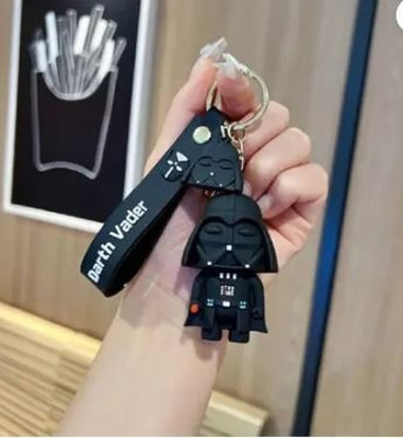 POSXOABS Black Darth Silicone Keychain 3D Star Wars Darth Vader Keychain for Fans Key Chain