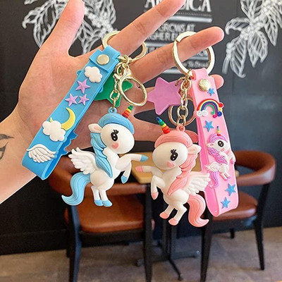 SHRI JI Fairy Unicorn Keychain with Strap Pack of 2 Key Chain