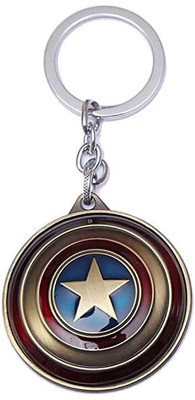 Altrona Captain Shield Spinning Metal Keychain Superhero Stylish Key Ring Spinner Key Chain