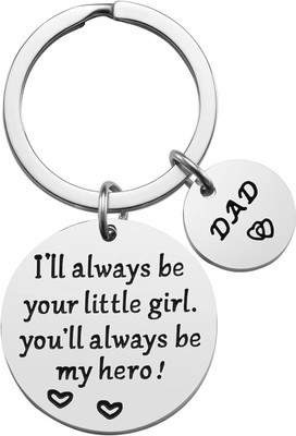 Fashioncreet Dad Keychain from Daughter Funny Daddy Key Chains Birthday Christmas Gifts Key Chain