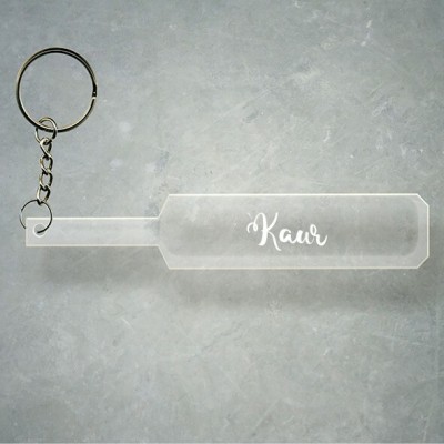 SY Gifts Cricket Bat Logo Design With Kaur Name Key Chain