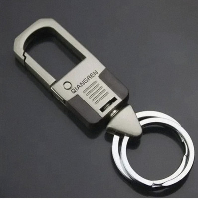 Jdp Novelty Stylish Hook Locking Silver Metal Carabiner Double Ring Metal KeyChain.4378 Key Chain