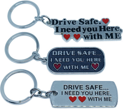kd collections KD-DS-CMB3 Drive Safe Keychain Combo - Multicolor - Pack of 3 Keychains Key Chain