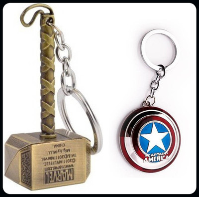 gtrp Keychain-Avengers Captain America and Thor Pack of 2 Key Chain Key Chain