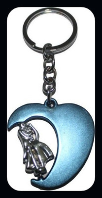 MAG BEE Revolving Couple Heart Shape-Premium Key Chain