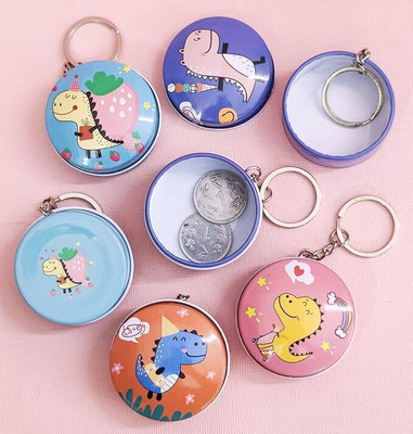 AMANVANI Mini Tin Box Keychain, Keyring For Men, Keychain For School Bag Key Chain