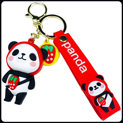 gtrp GQ Cute Cartoon Panda Doll Pendant PVC Key Ring Bag D-A Key Chain