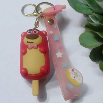 HAPPIEST CREATIONS HC-031-IceCrm Shap Kychin Multclr Key Chain