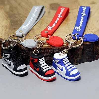 gtrp New Trending Sneakers keychains 3D Cute Sneakers/Shoe Design Keychain 3Pes Set Key Chain